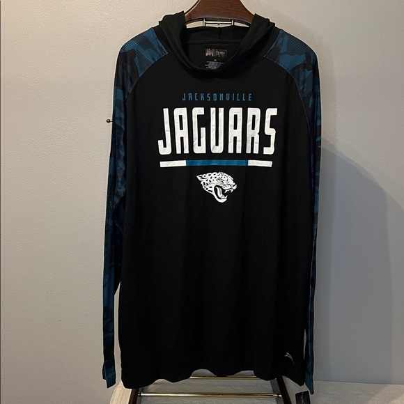 Jacksonville Jaguars Men's Lightweight Pullover Hoodies - Accent Sleeves - XXL - Picture 3 of 7